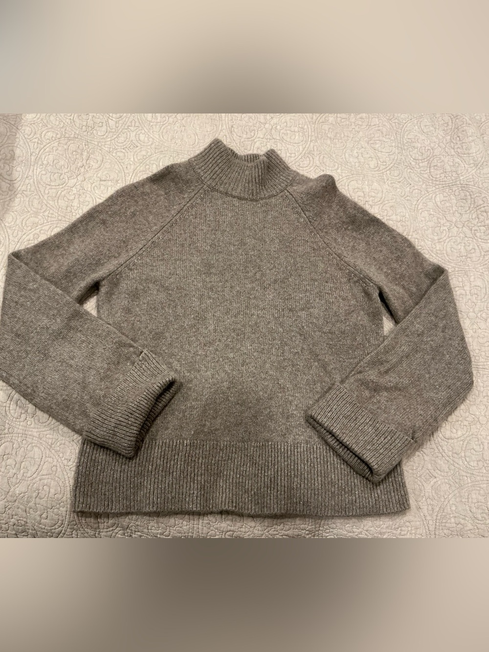 Reformation Heather Gray Mock Neck Sweater
